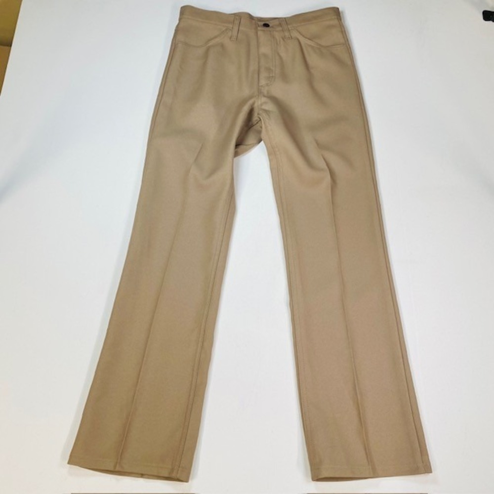 Wrangler Wrancher Dress Jeans 82TN Mens 33x32 Tan Khaki Polyester Bootcut NWT